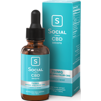 Social CBD Vanilla Mint Broad Spectrum Drops (375mg, 750mg, 1500mg)