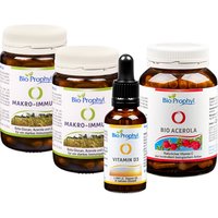 BioProphyl BioProphyl Immuunpakket 2 x macro-immuuncomplex + 1 x vitamine D3-druppels + 1 x BIO Acerola DE-ÖKO-013