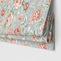 Laura Ashley Wild Roses Ochre Yellow Motorised