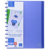 EXACOMPTA Sichtbuch DIN A4, 30 Hüllen, blau-transluzent