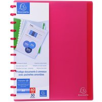 EXACOMPTA Sichtbuch DIN A4, 30 Hüllen, rot-transluzent