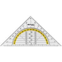 WESTCOTT Geometriedreieck, Hypotenuse: 140 mm, transparent