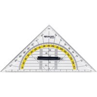 WESTCOTT Geometriedreieck, Hypotenuse: 140 mm, mit Griff