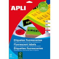 APLI Adress-Etiketten, 99,1 x 67,7 mm, neongelb