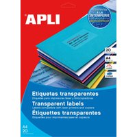 APLI Transparente Adress-Etiketten, 63,5 x 38,1 mm