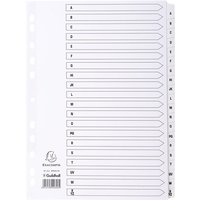 EXACOMPTA Karton-Register A-Z, DIN A4, weiß, 20-teilig