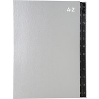 EXACOMPTA Pultordner, DIN A4, A-Z, 24 Fächer, silber