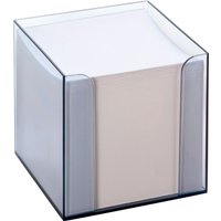 folia Zettelbox, Kunststoff, rauchglas, Füllung: weiß
