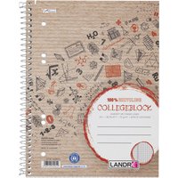 LANDRÉ Collegeblock , Recycling, DIN A5+, kariert, 80 Blatt