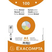 EXACOMPTA Karteikarten, DIN A5, blanko, weiß