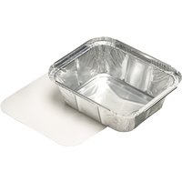STARPAK Aluminium-Schale eckig, mit Deckel, 650 ml