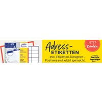 AVERY Zweckform Transparente Adress-Etiketten, 99,1 x 38,1mm