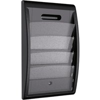 PAPERFLOW Wand-Prospekthalter Quick fit, 4 Fächer, schwarz