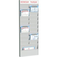 PAPERFLOW Wand-Büroplaner 20 Fächer, A5, Grundelement, grau