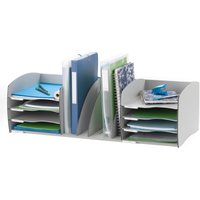 PAPERFLOW Ablagesystem XL, 8 Einsätze, grau