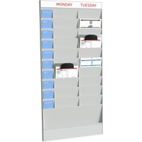 PAPERFLOW Wand-Büroplaner 20 Fächer, A4, Grundelement, grau