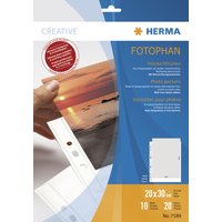 HERMA Fotophan Sichthüllen DIN A4, für Fotos 9 x 13 cm, quer