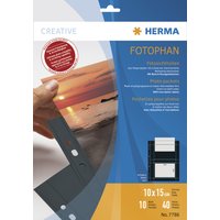 HERMA Fotophan Sichthüllen DIN A4, für Fotos 10 x 15 cm,hoch