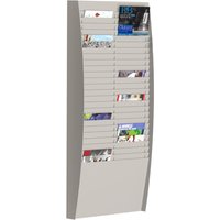 PAPERFLOW Wand-Sortiertafel, 50 Fächer, A4 hoch, grau