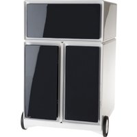 PAPERFLOW Rollcontainer easyBox, 1 Schub, weiß / schwarz