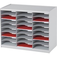 PAPERFLOW Sortierstation, 24 Fächer, grau