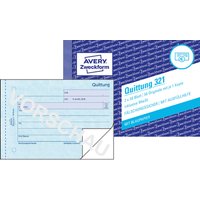 AVERY Zweckform Formularbuch , Quittung, , A6 quer, 2x50 Blatt AVERY Zweckform Formularbuch , Quittung, , A6 quer, 2x50 Blatt