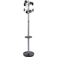 ALBA Garderobenständer , STAN3, , 8 Haken, metallgrau