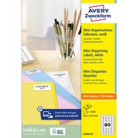 AVERY Zweckform Mini-Etiketten, 25,4 x 10 mm, weiß