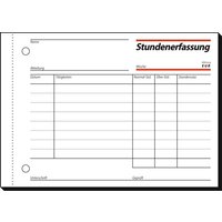sigel Formularbuch , Stundenerfassung, , A6 quer, 50 Blatt sigel Formularbuch , Stundenerfassung, , A6 quer, 50 Blatt