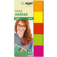 sigel Haftmarker Neon, 50 x 20 mm, 200 Blatt sigel Haftmarker Neon, 50 x 20 mm, 200 Blatt