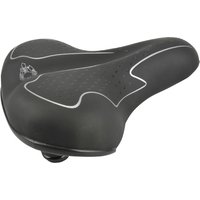 FISCHER Touren-Fahrradsattel Elastomer, schwarz/weiß
