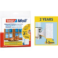 tesa Moll UNIVERSAL Schaumstoff-Dichtung, weiß, 15 mm x 6 m tesa Moll UNIVERSAL Schaumstoff-Dichtung, weiß, 15 mm x 6 m