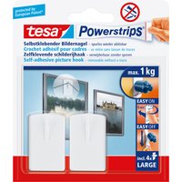 tesa Powerstrips Bilder-Nagel, weiß, Haltekraft: max. 1 kg