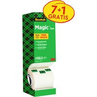 3M Scotch Klebefilm Magic 810, 19 mm x 33 m, 7+1 GRATIS