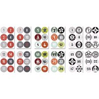 folia Weihnachts-Sticker , ADVENTSKALENDER, , sortiert