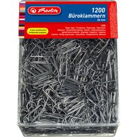herlitz Büroklammern, aus Metall, verzinkt, 26 mm