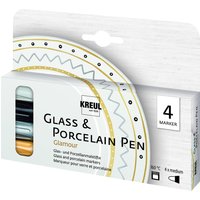 KREUL Glass & Porcelain Pen Glamour, 4er-Set