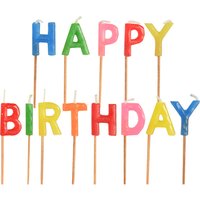 PAPSTAR Kuchenkerzen-Set , Happy Birthday, , 13-teilig