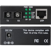 DIGITUS Fast Ethernet Medienkonverter, RJ45/SC, Singlemode