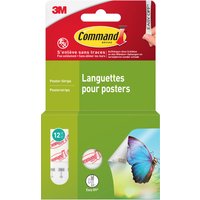 3M Command Klebestreifen Poster Strips, Größe: S, weiß