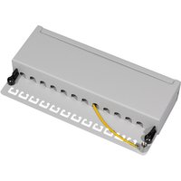 LogiLink Desktop Patch Panel Kat. 6A, 12-Ports, lichtgrau