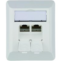 Telegärtner Anschlussdose AMJ45 Kat.6A (tief), 2 x RJ45
