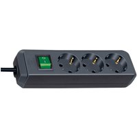 brennenstuhl Steckdosenleiste , Eco-Line, , 3-fach, schwarz