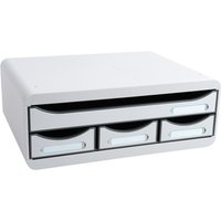 EXACOMPTA Schubladenbox TOOLBOX MINI, 4 Schübe, lichtgrau