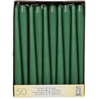 STARPAK Leuchterkerzen, 22 mm, dunkelgrün, 50er Pack