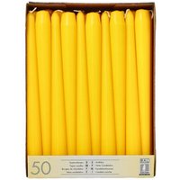 STARPAK Leuchterkerzen, 22 mm, gelb, 50er Pack
