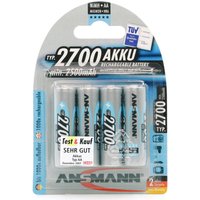 ANSMANN NiMH Akku Premium, Mignon AA, 2.700 mAh, 4er-Blister