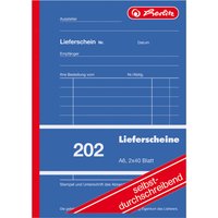 herlitz Formularbuch , Lieferschein 202, , A6, 2 x 40 Blatt