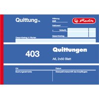 herlitz Formularbuch , Quittung 403, , DIN A6, 2 x 50 Blatt