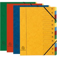 EXACOMPTA Ordnungsmappe Harmonika, Karton, 7 Fächer, farbig